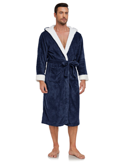 RONGTAI Ladies Long Fleece Bathrobe