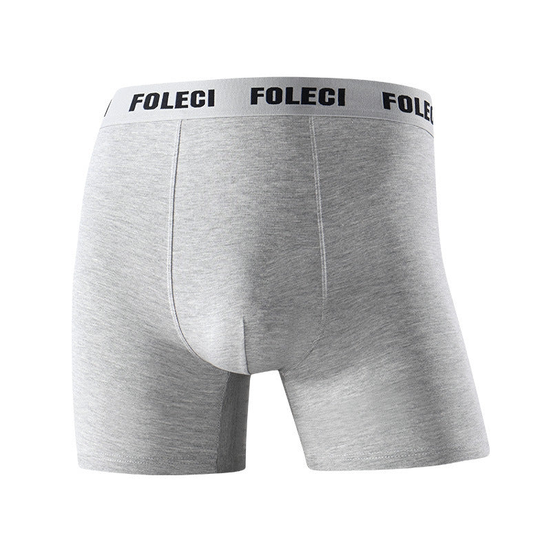Men's Lengthened Sports Underwear Men's Anti-wear Leg Boxer Briefs Pure Cotton Breathable
