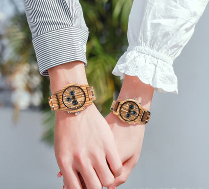 Wooden quartz watch fashion couple Watch