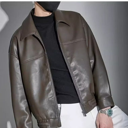 Men's Lapel Motorcycle Fashion Casual High-quality Jacket