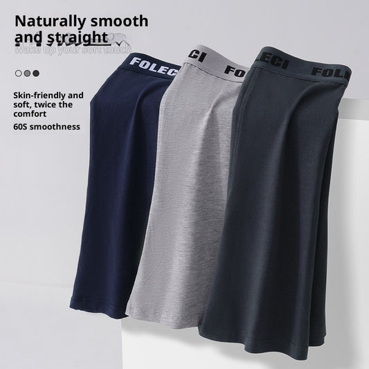 Men's Lengthened Sports Underwear Men's Anti-wear Leg Boxer Briefs Pure Cotton Breathable