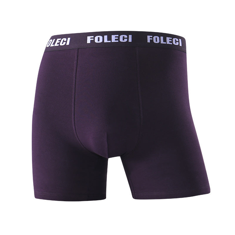 Men's Lengthened Sports Underwear Men's Anti-wear Leg Boxer Briefs Pure Cotton Breathable