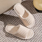 Men's Corduroy Striped Open Universal Indoor Corduroy Slippers